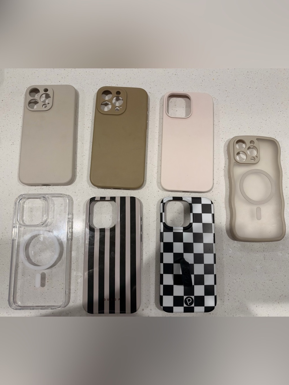 Slim Silicone Phone Case - Pink and Taupe Options